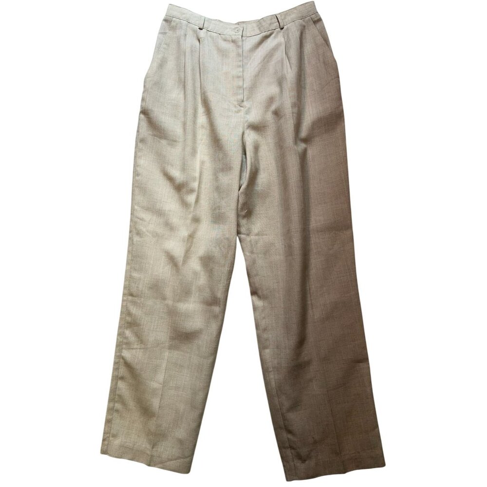 Haberdashery Women's Pleated Dress Pants Wide Leg Size 16 Light Beige Casual